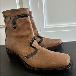 AGL Leather Western Boots